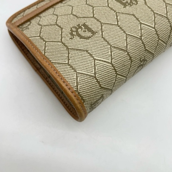 Christian Dior Honeycomb Beige PVC Mini Purse Coin Case - Picture 6 of 13